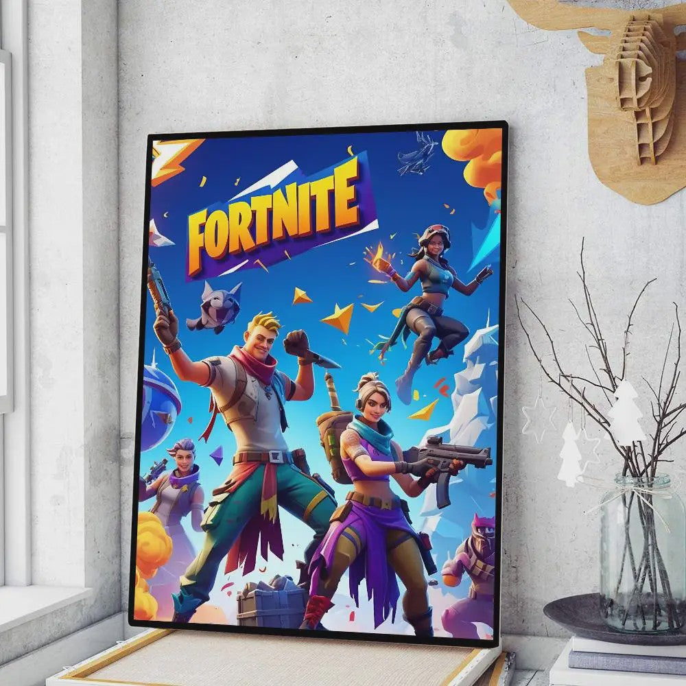 Fortnite Game Poster Canvas Print - Anime Stijl Wanddecoratie