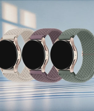 3x Elastische Nylon Bandjes voor Smartwatches (18/20/22mm) - Snelwissel & Comfortabel