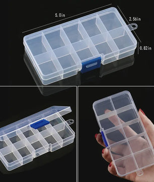 Transparante Plastic Opbergdoos met Verstelbare Vakjes - Sieraden, Kralen & Kleine Spullen
