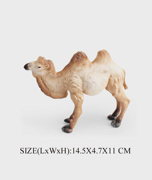 Realistische Alpaca & Kameel Figuren Set - Handgeschilderd, Educatief Speelgoed