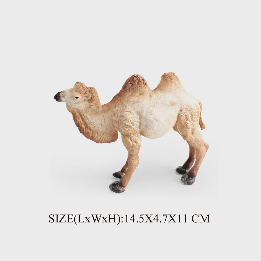 Realistische Alpaca & Kameel Figuren Set - Handgeschilderd, Educatief Speelgoed