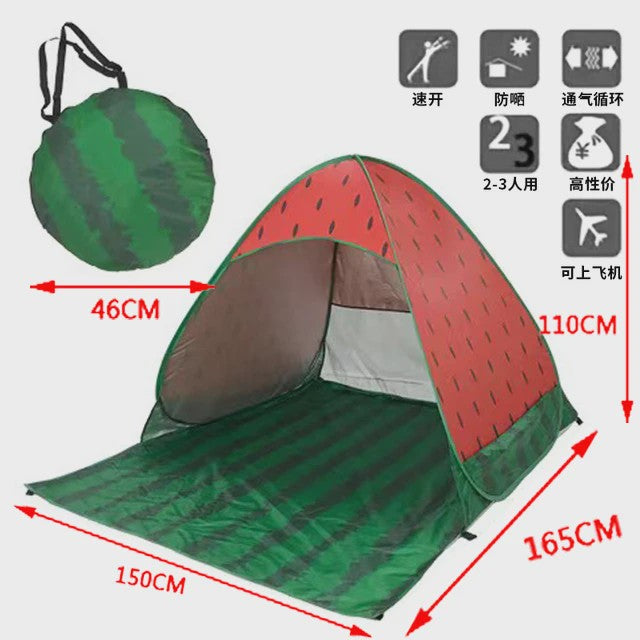 Automatische Pop-Up Strandtent UPF50+ - Snel Opzetbaar Zonnescherm voor Strand, Camping & Vissen