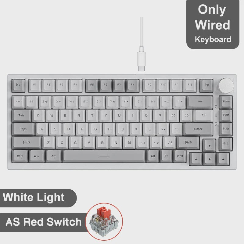 AJAZZ AK820 Pro Mechanisch Gaming Toetsenbord - Draadloos Bluetooth/2.4G/USB-C, Hot-Swappable, Gasket Mount, RGB