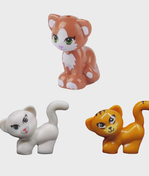 Bouwstenen Dierenpark Scene - Katten, Honden, Vogels, Varkens & Meer - DIY Speelgoed Bakstenen