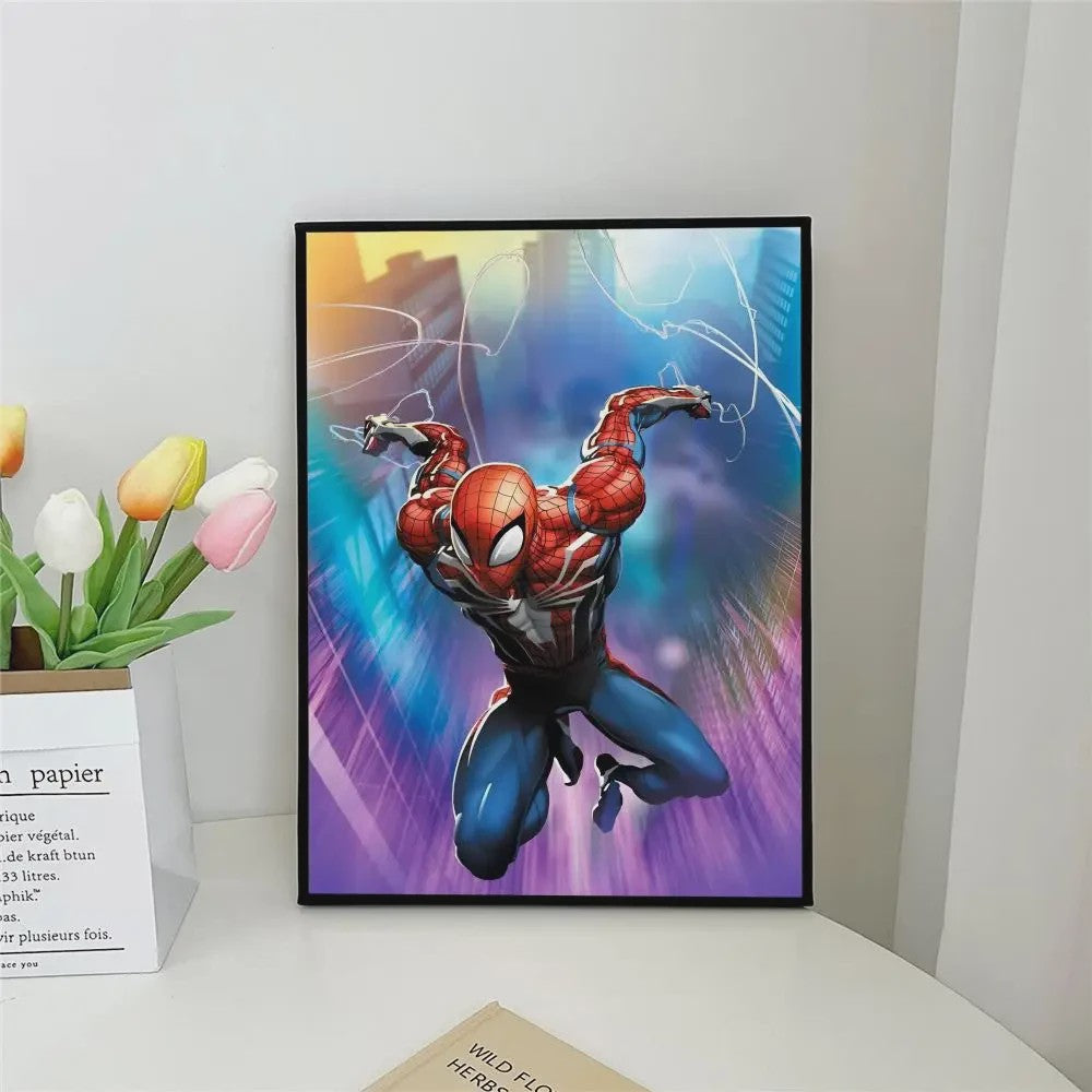 Frameloze Spiderman Poster - Marvel Kunst Print voor Woonkamer, Slaapkamer, Bar