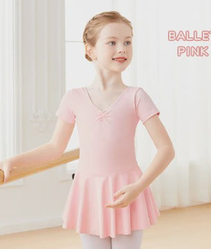 Schattige Ballet Leotard Jurk met Tutu voor Meisjes - Kortmouw Danskleding