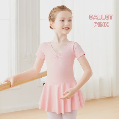 Schattige Ballet Leotard Jurk met Tutu voor Meisjes - Kortmouw Danskleding
