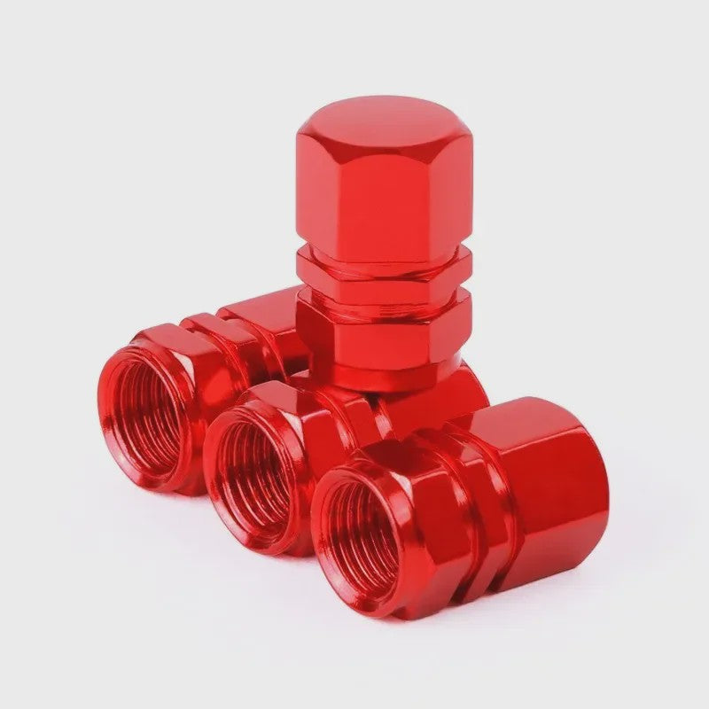 Set Aluminium Ventieldopjes - Universeel voor Auto, Motor, Fiets - Stof- en Waterdicht