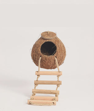 Natuurlijk Kokosnoot Hamsterhuis - Veilige & Bite-resistant Schuilplaats en Speelgoed voor Kleine Huisdieren
