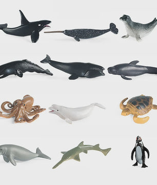 Plastic Dieren Speelgoed Collectie: Zee, Land & Insecten Miniatuur Set voor Kinderen