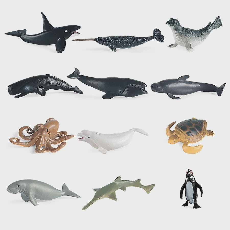 Plastic Dieren Speelgoed Collectie: Zee, Land & Insecten Miniatuur Set voor Kinderen