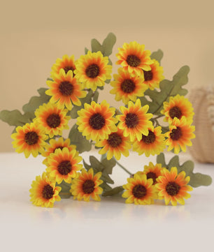 Kunstboeket 21 Herfstzijde Madeliefjes - Decoratie voor Huis, Bruiloft & Feest