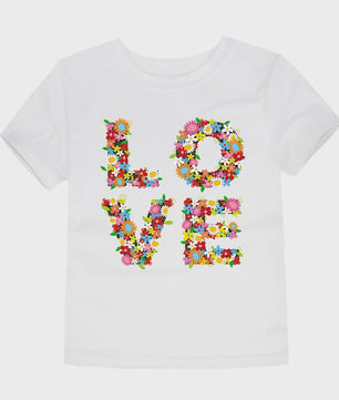 Schattig Katoenen T-shirt Meisjes met Bloemprint - Maten 2 t/m 14 Jaar