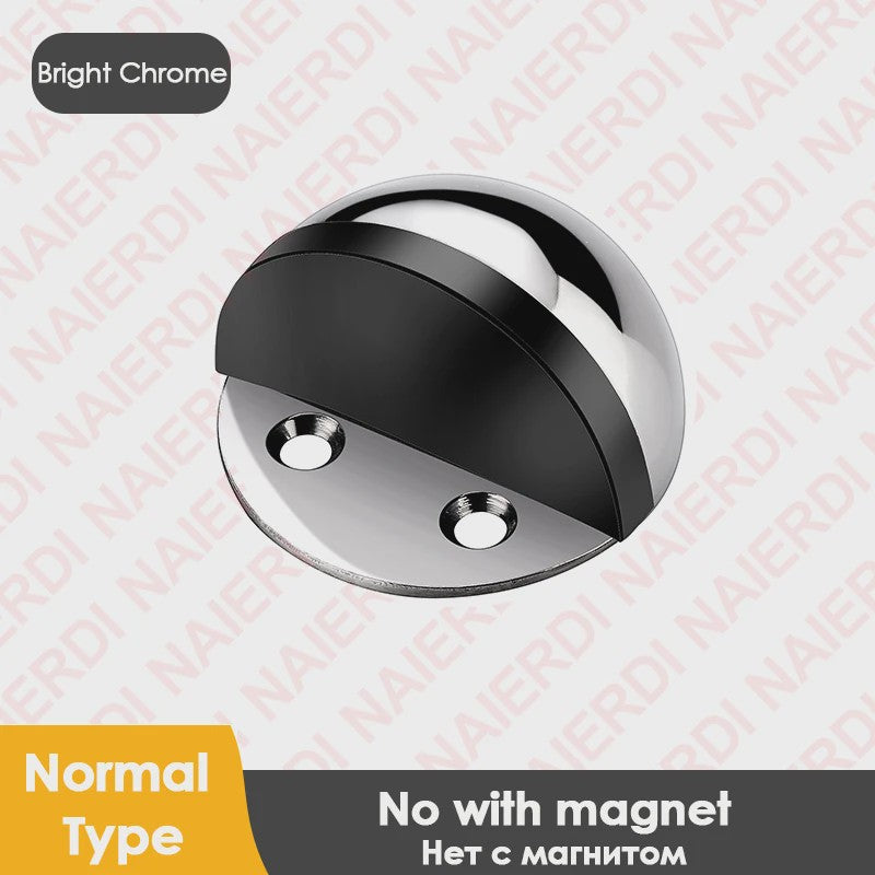 RVS Deurstopper met Sticker & Schroef - Zonder Boren, Magnetisch of Normaal