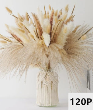 Natuurlijk Pampas Gras Boeket - Gedroogde Bloemen voor Boho Woondecoratie & Bruiloft