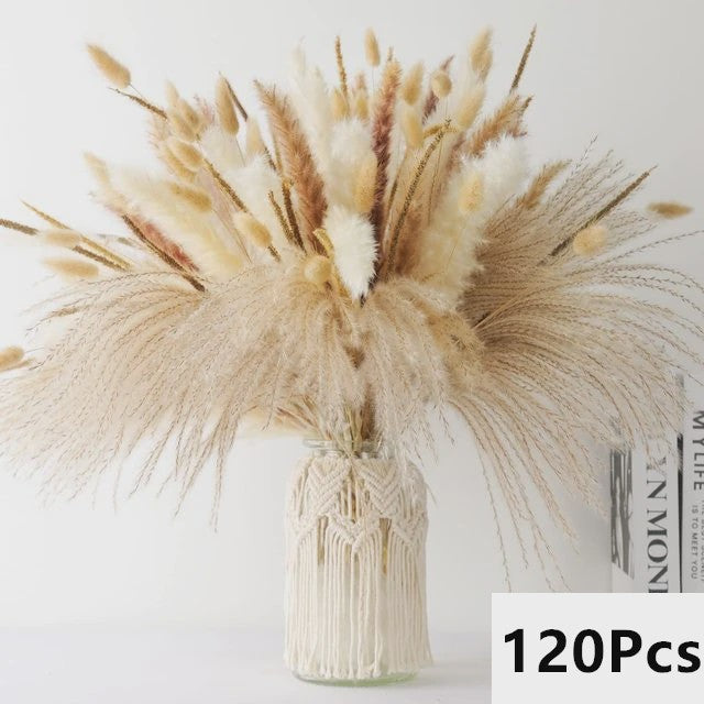 Natuurlijk Pampas Gras Boeket - Gedroogde Bloemen voor Boho Woondecoratie & Bruiloft