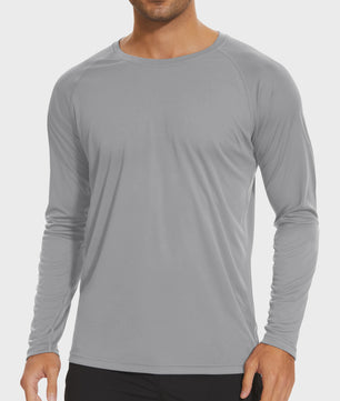 TACVASEN Heren UV-Bescherming T-shirt Lange Mouw - UPF 50+ Sneldrogend & Ademend