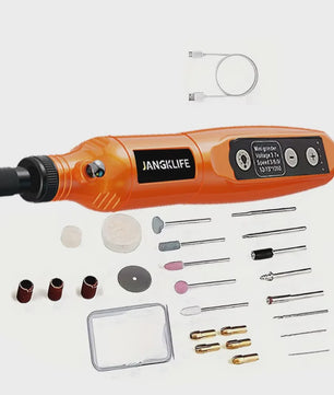 Draadloze Roterende Tool Kit: Graveerpen voor Hout, Metaal, Glas & Sieraden - DIY Mini Boormachine met USB