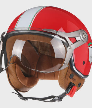 Retro Open Face Motorhelm 3/4 Vintage Chopper Scooter Helm - DOT Goedgekeurd