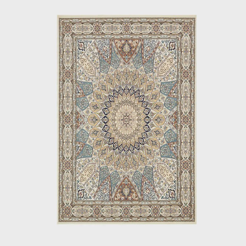 Wasbaar & Opvouwbaar Perzisch Retro Vloerkleed | Zacht Imitatie Kasjmier voor Woonkamer, Slaapkamer & Hal