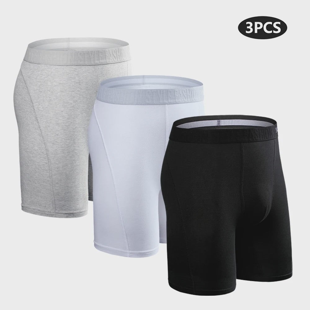 Set van 3 Heren Long Boxershorts - Comfortabel Katoen