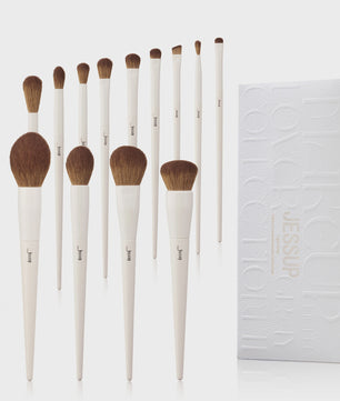 Jessup 14-delige Make-up Kwasten Set: Compleet voor Foundation, Oogschaduw & Contour