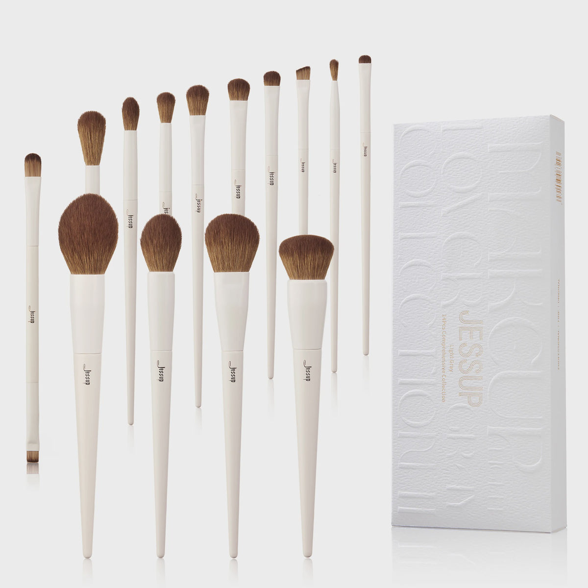 Jessup 14-delige Make-up Kwasten Set: Compleet voor Foundation, Oogschaduw & Contour
