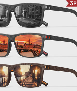 Designer Polarized Zonnebrillen Set voor Heren & Dames | UV400 Bescherming | Ideaal voor Buitenactiviteiten