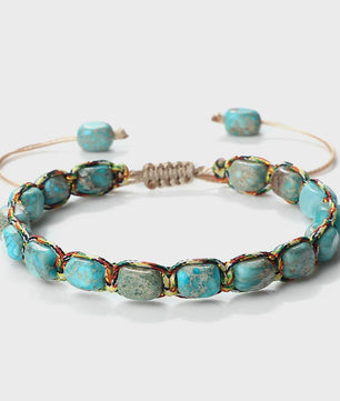 Verstelbare Emperor Stone Kralen Armband - Natuursteen Bangle voor Dames & Heren