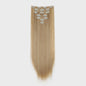 24 Inch Synthetische Haarverlenging met Clips - 7 Delig Set - Lang Steil Haarstuk voor Dames