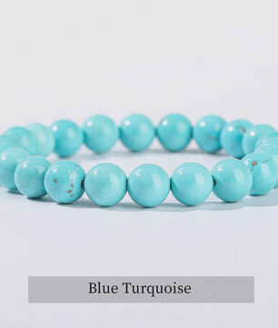 Natuurstenen Armband Dames - Elastisch, Blauw, Yoga & Healing Sieraden