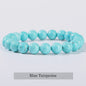 Natuurstenen Armband Dames - Elastisch, Blauw, Yoga & Healing Sieraden
