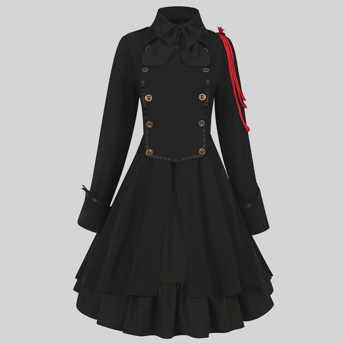 Middeleeuwse Renaissance Lolita Jurk - Vintage Victoriaans Hofkostuum met Strik en Ruches