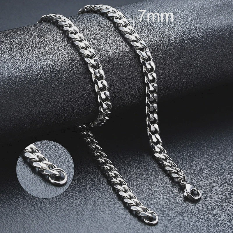 Klassieke Cuban Chain Ketting Heren Dames - Roestvrij Staal (3-11mm)