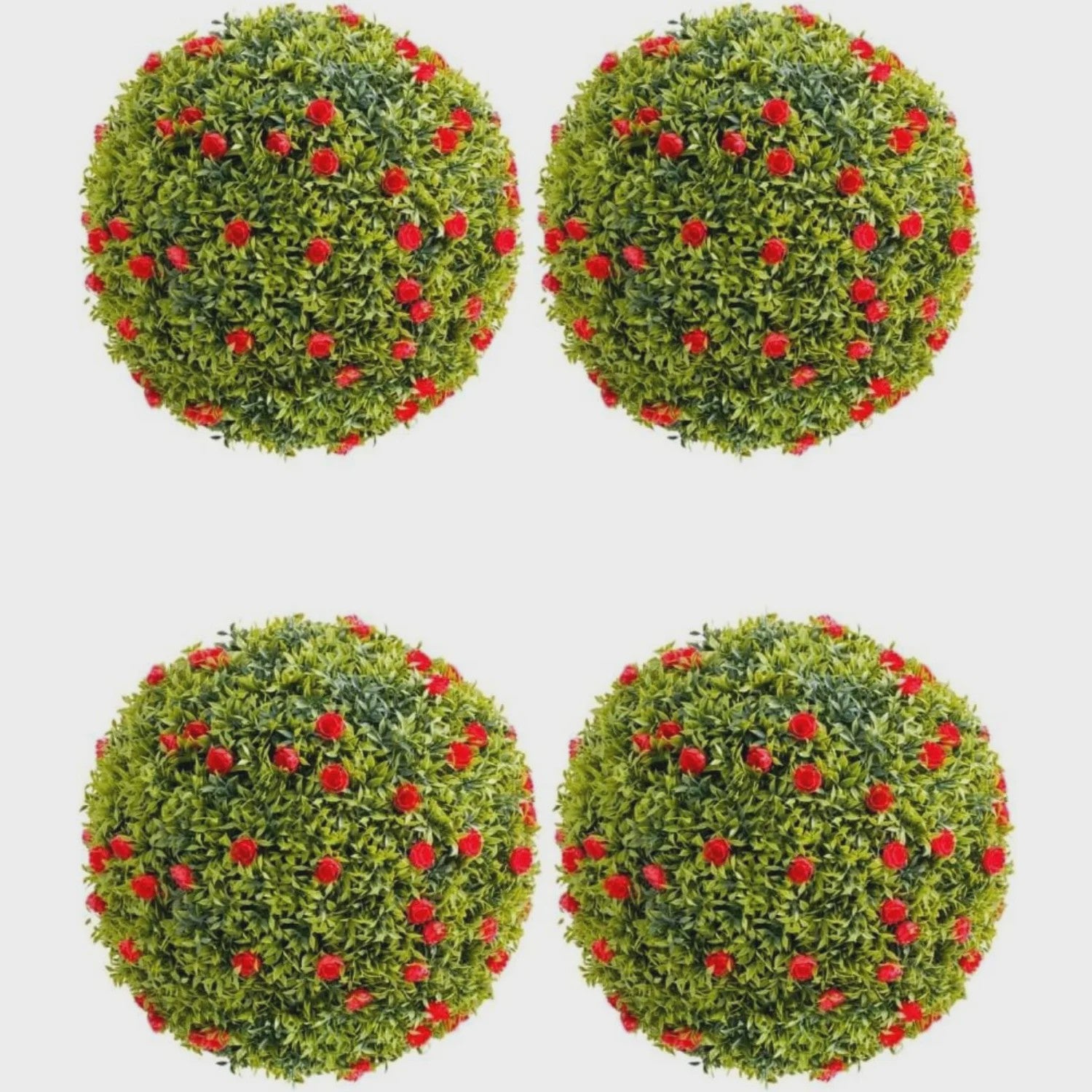 Kunst Buxusbollen met 11 Witte Bloesems - Decoratieve Tuin- en Huisdecoratie