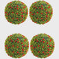 Kunst Buxusbollen met 11 Witte Bloesems - Decoratieve Tuin- en Huisdecoratie