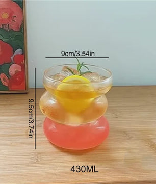 Creatieve Glazen Tumbler - Hittebestendig & Transparant voor Koffie, Sap, Cocktails