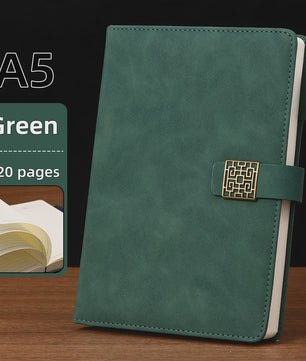 Luxe Vintage A5 Leren Notitieboek met Gepersonaliseerde Kaft - Perfect voor Werk & Studie
