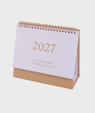 2027 Bureaukalender Maandkalender - Spiraalbinding, Opvouwbaar & Staand - Ideaal voor Planner, Kantoor & Thuis