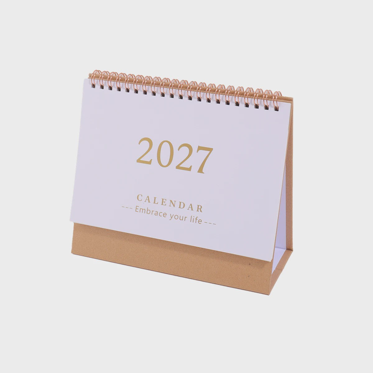 2027 Bureaukalender Maandkalender - Spiraalbinding, Opvouwbaar & Staand - Ideaal voor Planner, Kantoor & Thuis