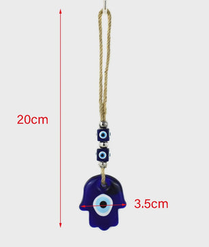 Blauw Turks Oog Hanger met Touw - Decoratie voor Auto, Muur & Huis