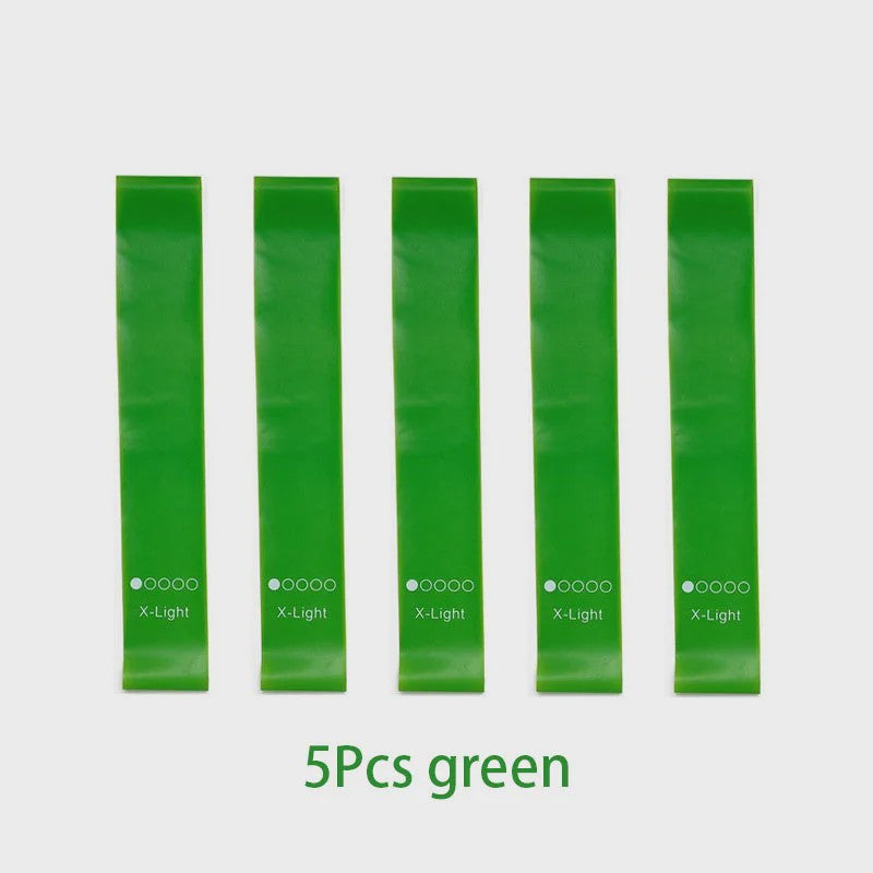 Set Weerstandsbanden Fitness - 5 Stuks TPE Elastische Loop Bands voor Krachttraining, Yoga & Gym