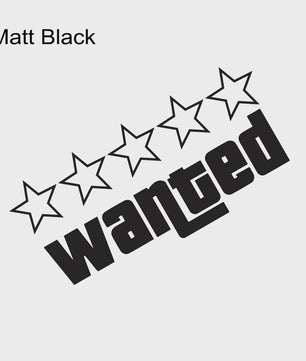 Wanted Vinyl Sticker Set - GTA Stijl Decals voor Auto, Motor & Laptop