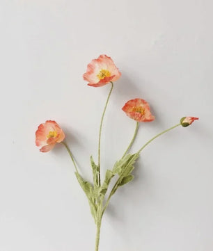 Zijden Papavers Kunstbloemen - Lange Stelen voor Decoratie