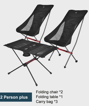 Lichtgewicht Opvouwbare Campingstoel en Tafel Set - Outdoor, Picnic, Reizen