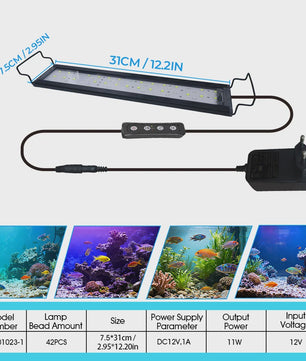 Intelligente LED Aquarium Verlichting met APP Control - Waterdicht IP68, Kleur & Helderheid Instelbaar