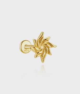 925 Sterling Zilveren Kolibrie Oorbellen Dames - 18K Goudkleurig Platte Achterkant Studs