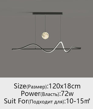 Moderne LED Hanglamp - Stijlvol Wit/Zwart Design voor Eetkamer, Keuken of Kantoor