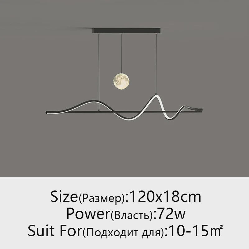 Moderne LED Hanglamp - Stijlvol Wit/Zwart Design voor Eetkamer, Keuken of Kantoor