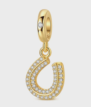 925 Sterling Zilveren Bedel: Gouden Strik met Roze Hart & Kruis met Oog van Horus